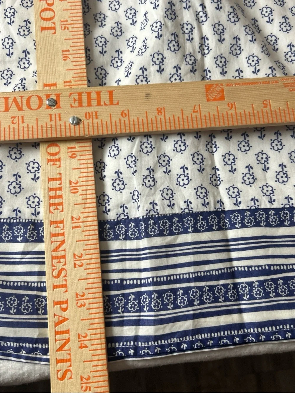 OshKosh B'gosh White Dress with Blue Floral Border